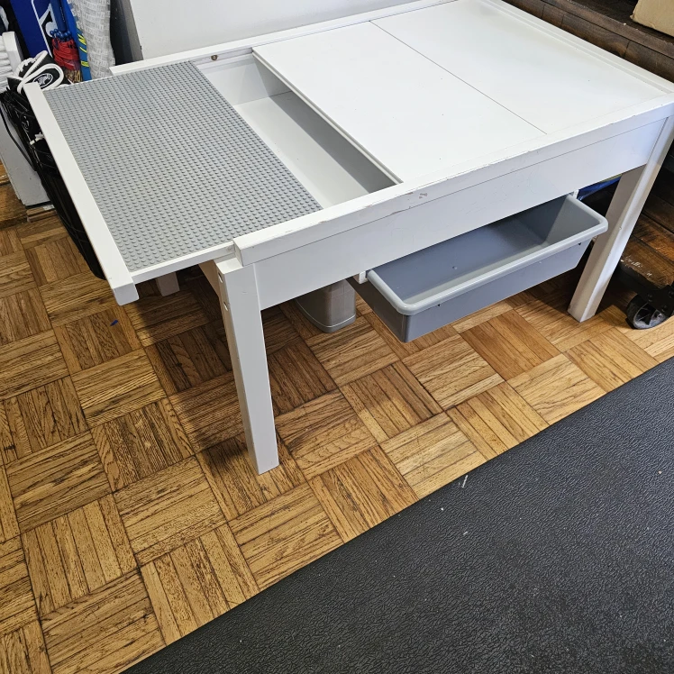 White Activity Table with Lego Compatible Surface - photo 3