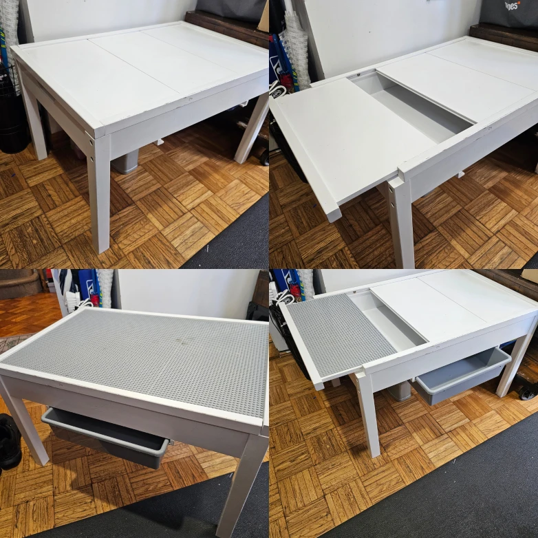 White Activity Table with Lego Compatible Surface - photo 4