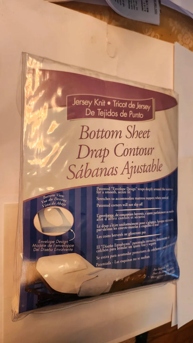 Brand New Jersey Knit Bottom Sheet - Fits 36" x 80" x 8"