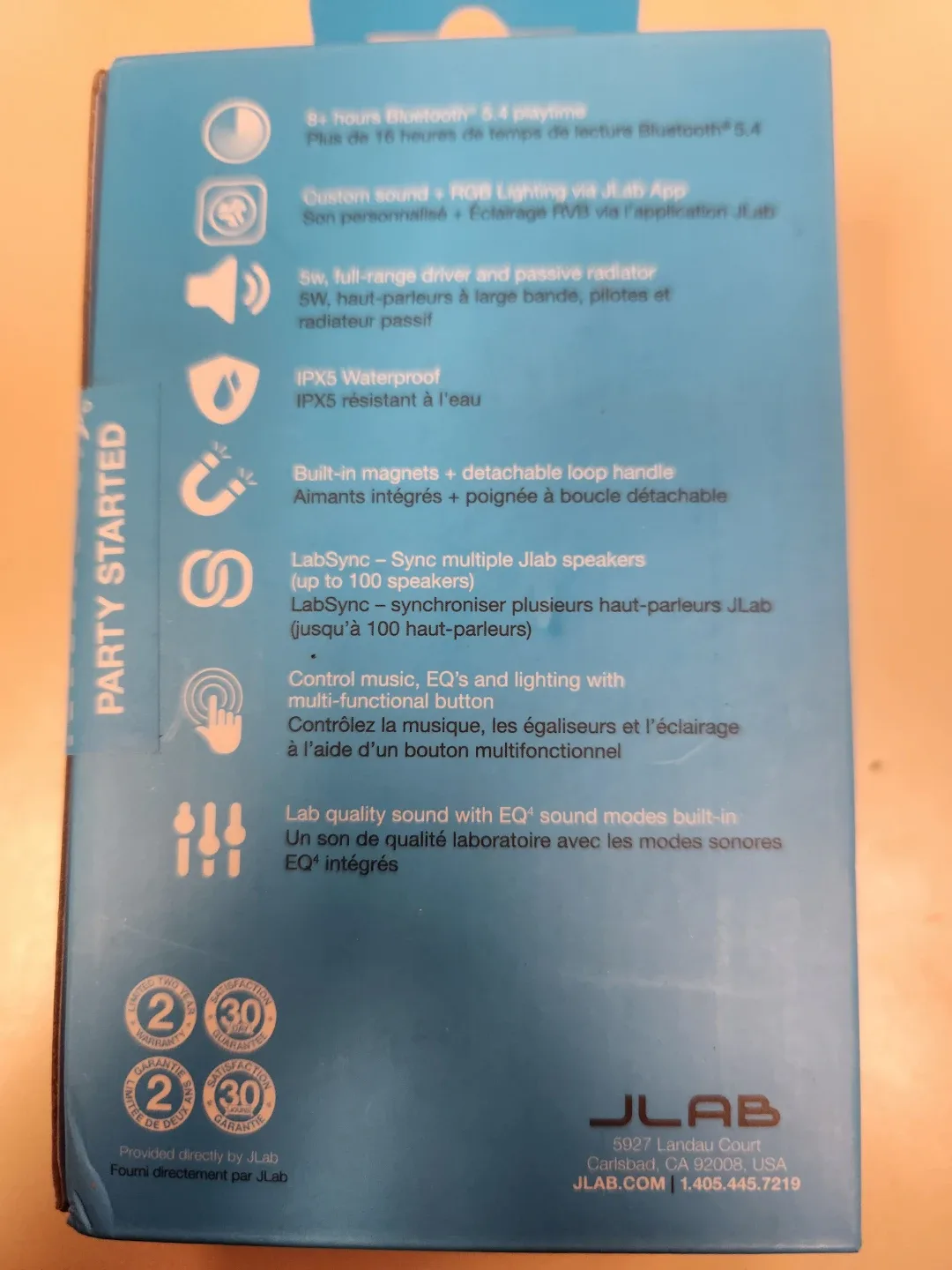 JLab Pop Party Ultra-Portable Bluetooth Speaker image indicator(2)