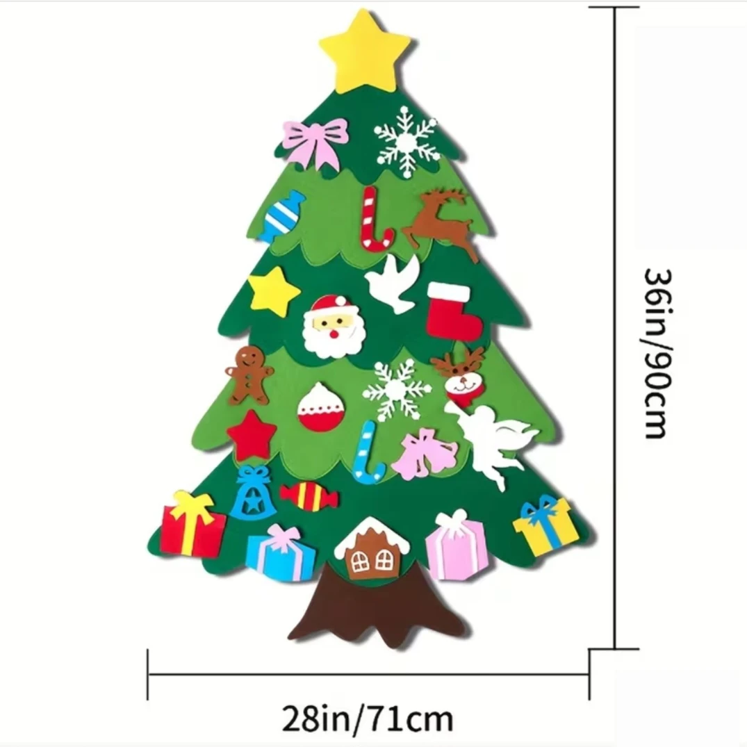 DIY Felt Christmas Tree - 36in x 28in
