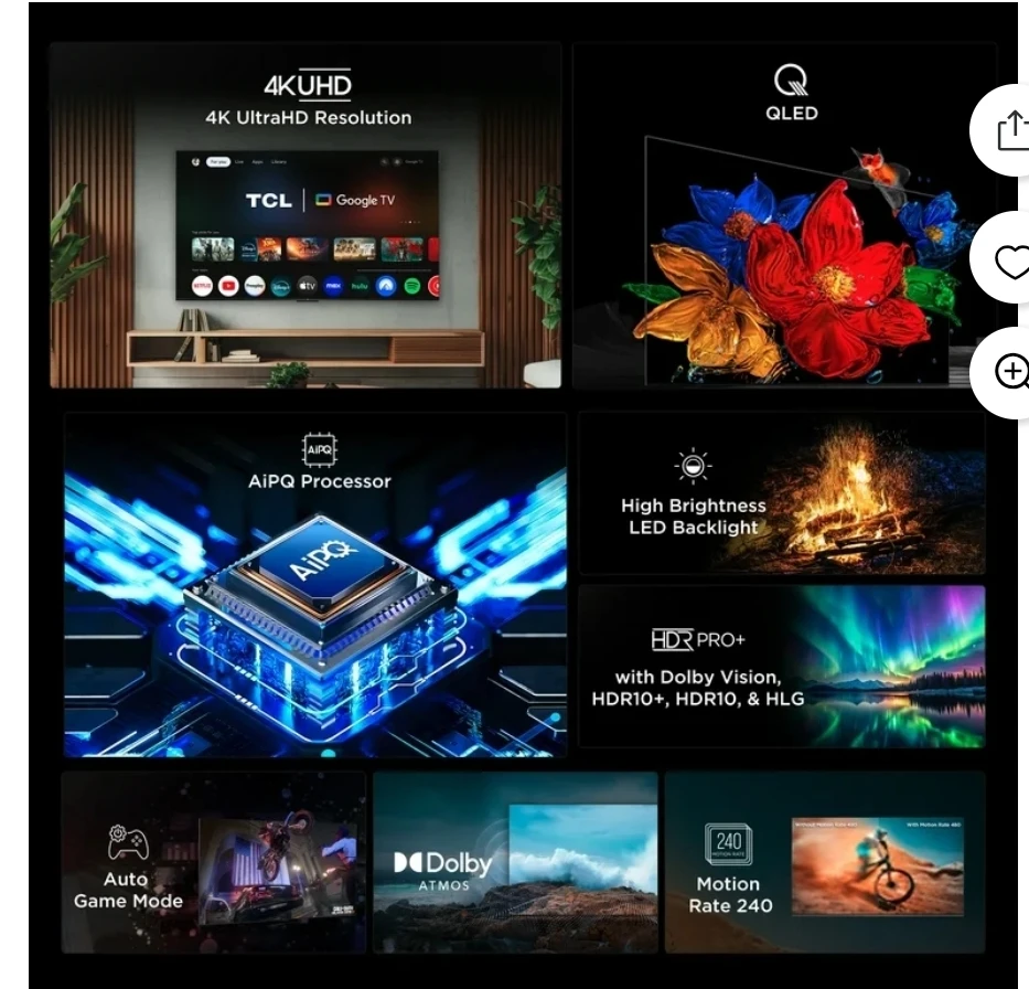 TCL 75" Q Series (NEW 2025) Google TV  HDR 10+, Auto Game Mode - photo 2