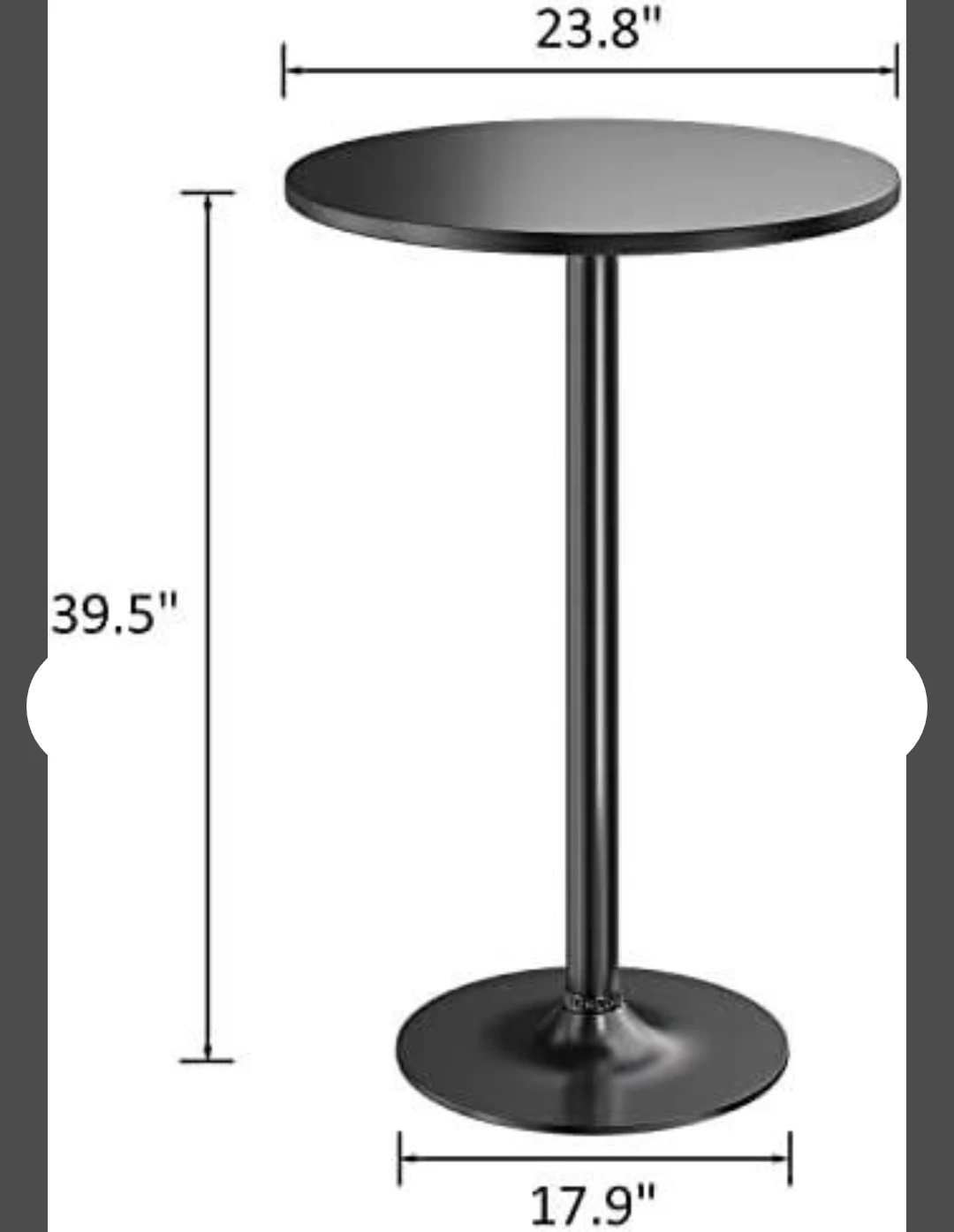 Round Bar Height Bistro Tables pk 2 ref35587 - photo 5