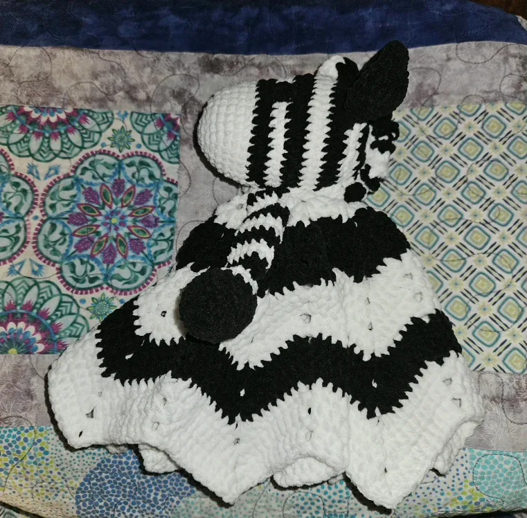 Zebra Baby Lovey Handmade image indicator(3)