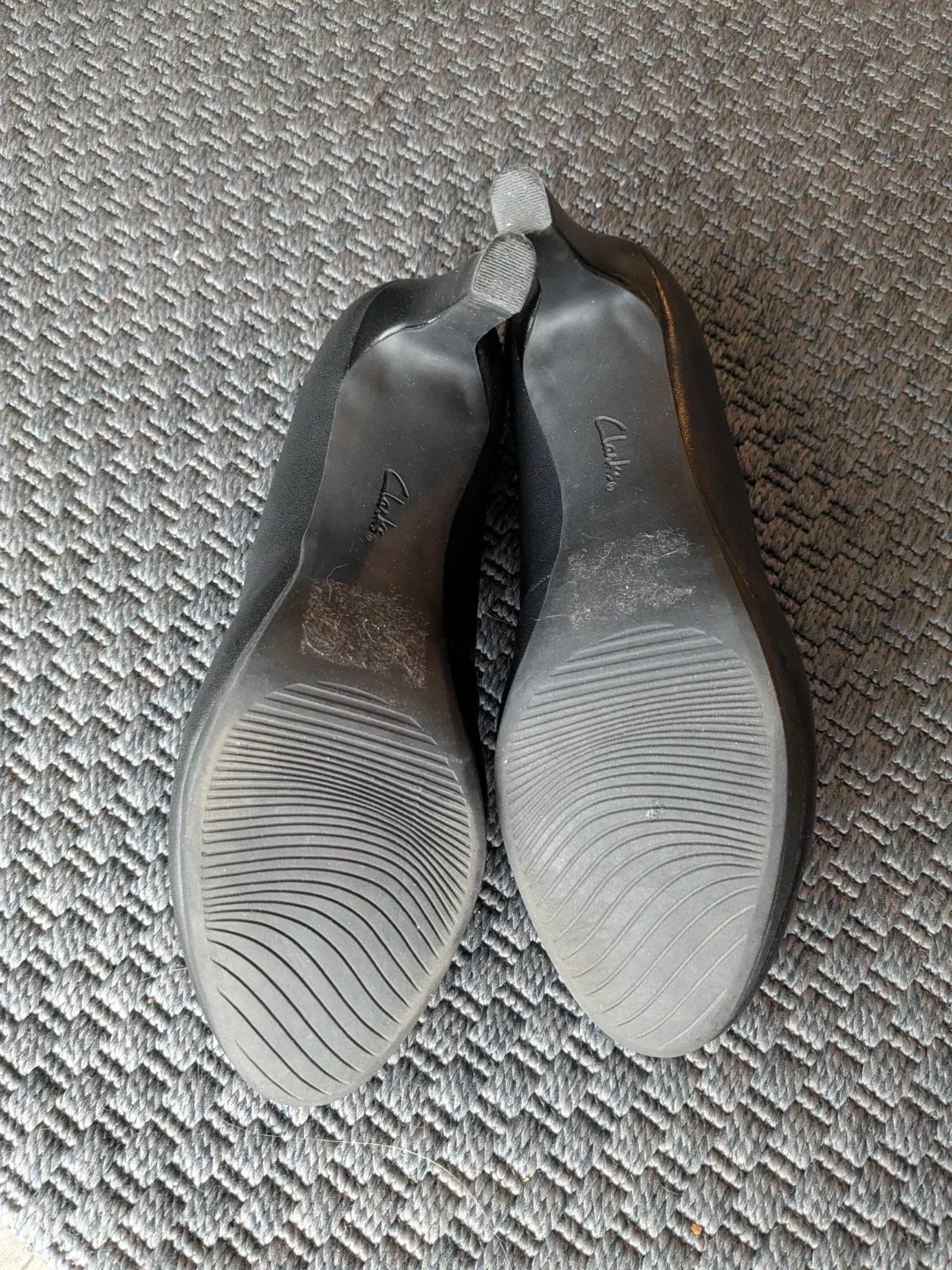 Clarks Black Leather Heels Fashion Boot, Size 8.5 wide image indicator(7)