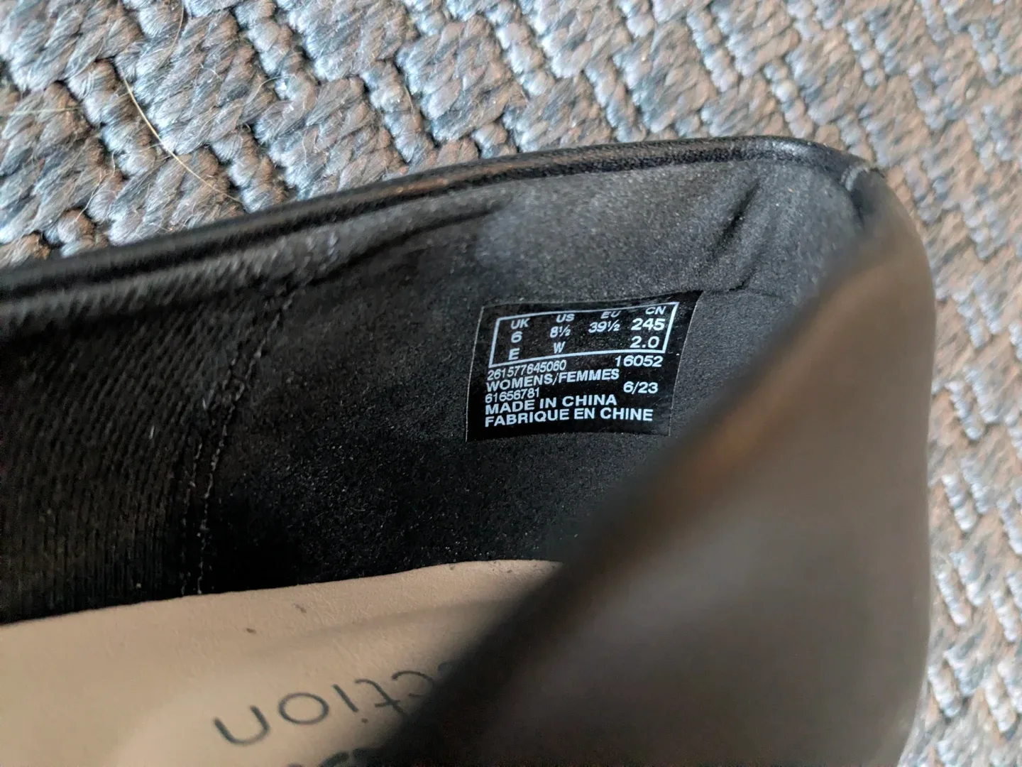 Clarks Black Leather Heels Fashion Boot, Size 8.5 wide image indicator(9)