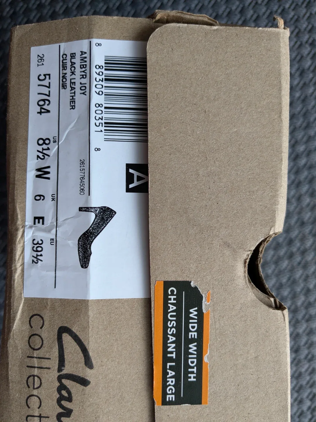 Clarks Black Leather Heels Fashion Boot, Size 8.5 wide image indicator(10)