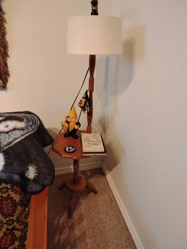 Floor Lamp with Attached Table