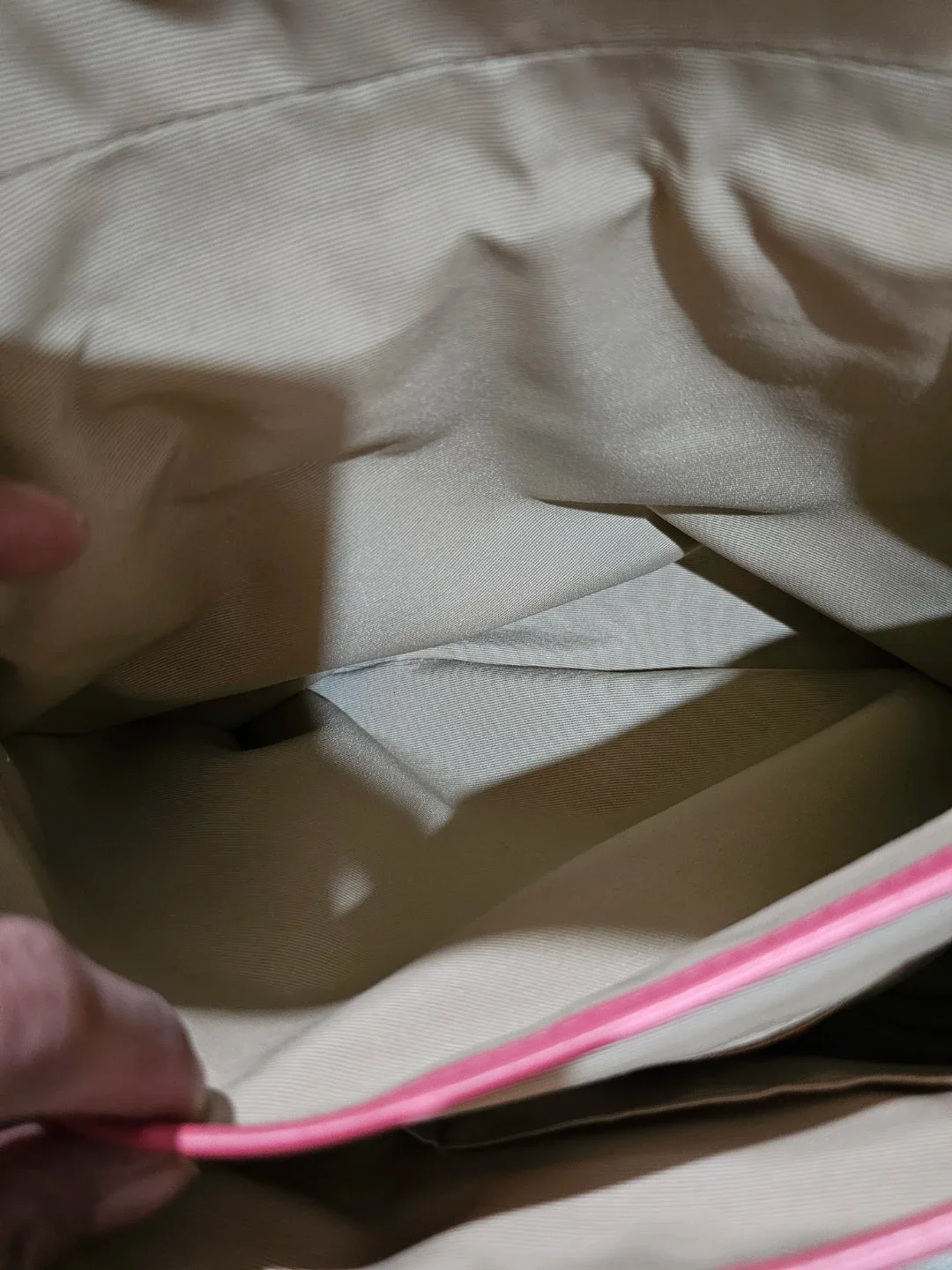 Coach Signature Canvas Baguette with Pink Leather Trim image indicator(6)