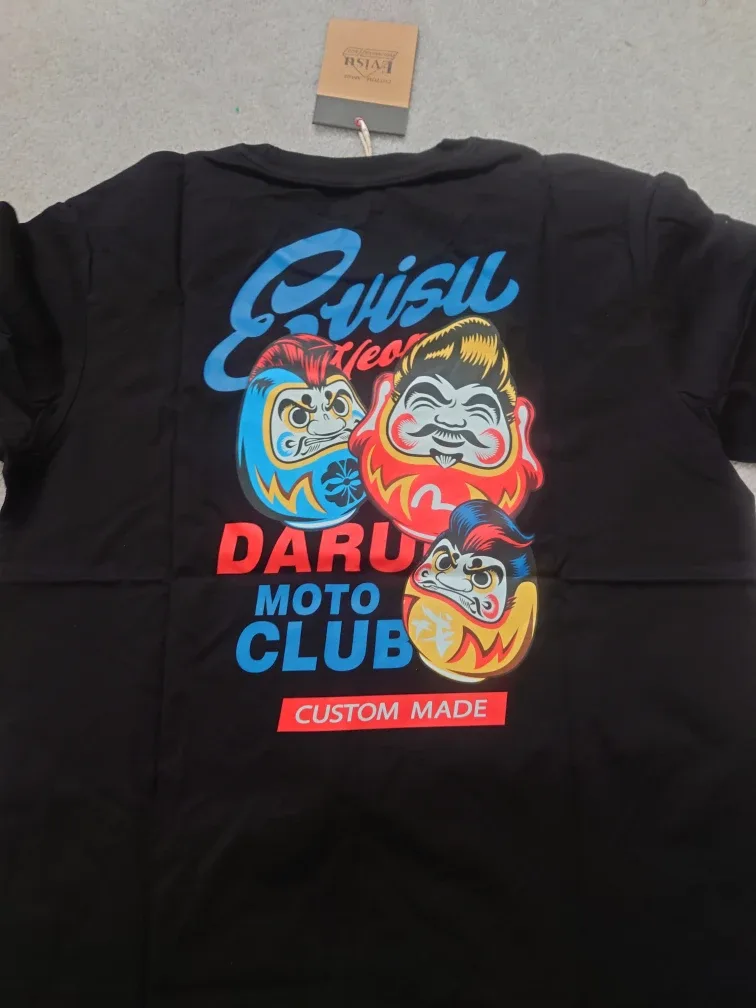 Evisu Daruma Moto Club Black T-Shirt image indicator(2)