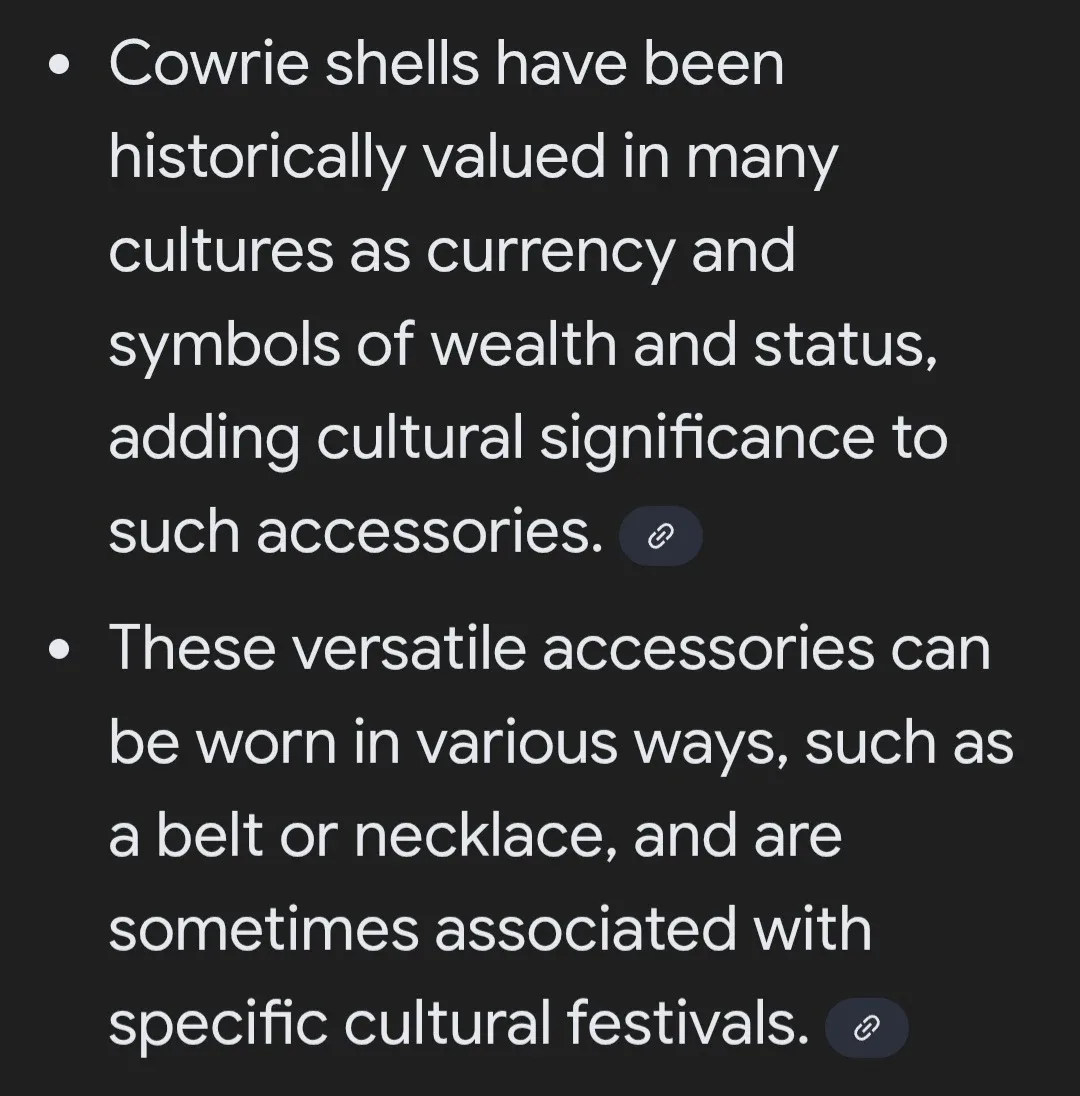 Cowrie Shell Necklace/Belt/Decor ✨️ image indicator(6)