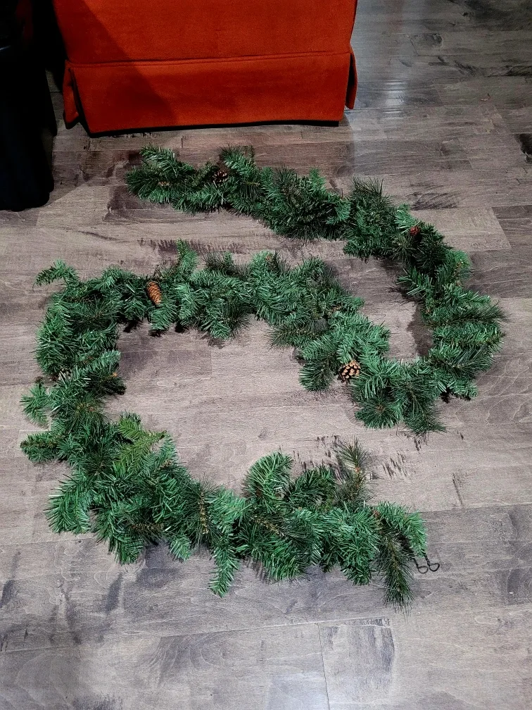 Christmas Garland with Pine Cones