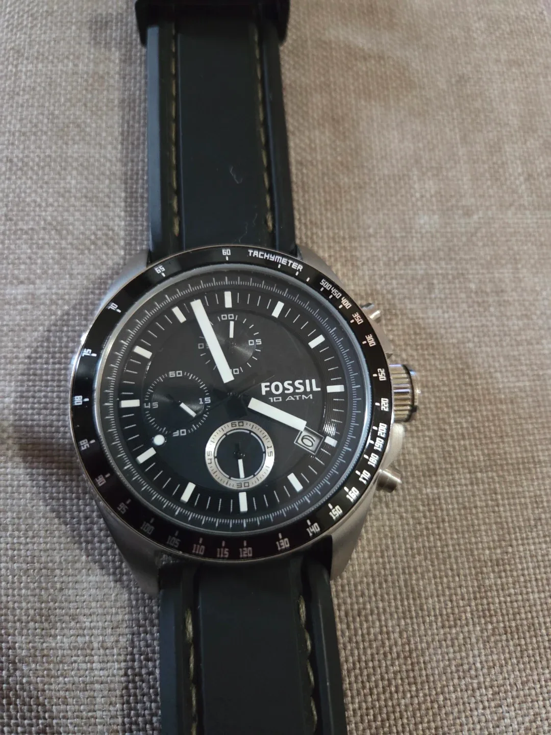 Fossil Chronograph Watch - Black Band