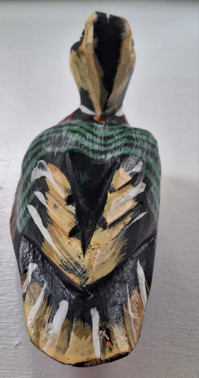 Vinrage Hand Carved and Hand Painted Wooden Duck Figurine image indicator(6)