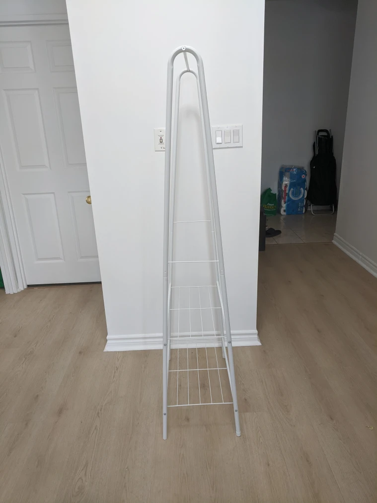 White Metal Garment Rack - photo 2
