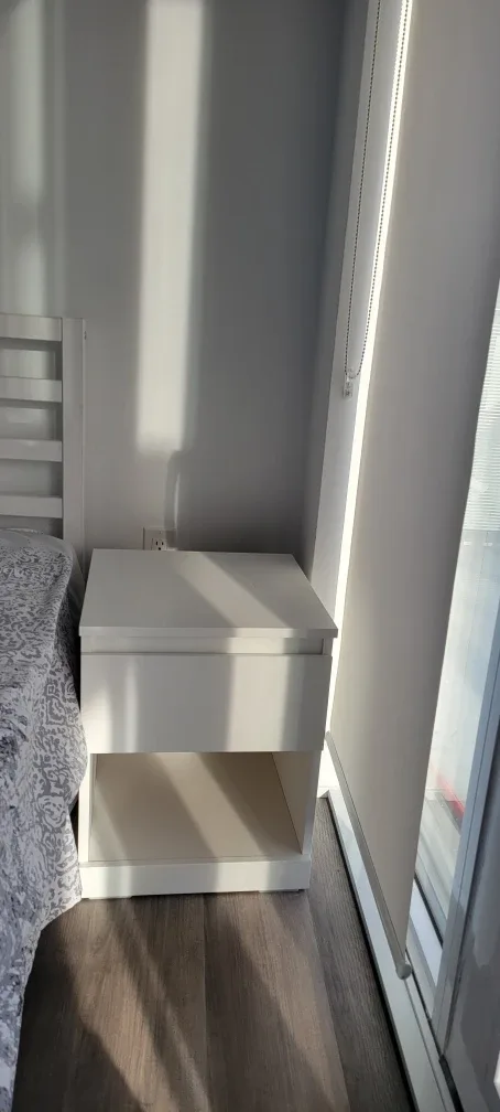 IKEA LILLBERGET White Nightstand with Drawer
