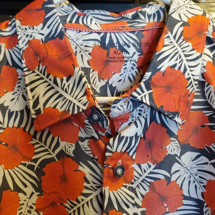 Age of Wisdom XL Floral Button-Down Shirt image indicator(2)