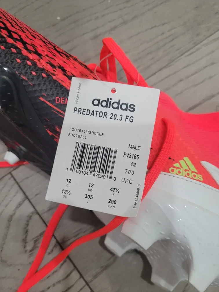 Adidas Predator 20.3 FG Soccer Cleats US 12