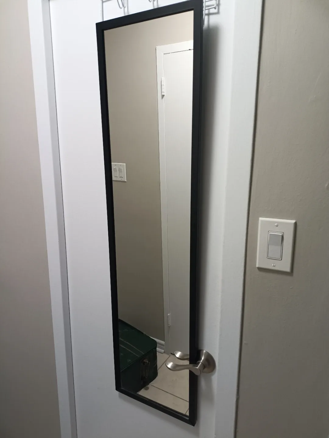 Full Length Over-the-Door Mirror, Black Frame image indicator(2)