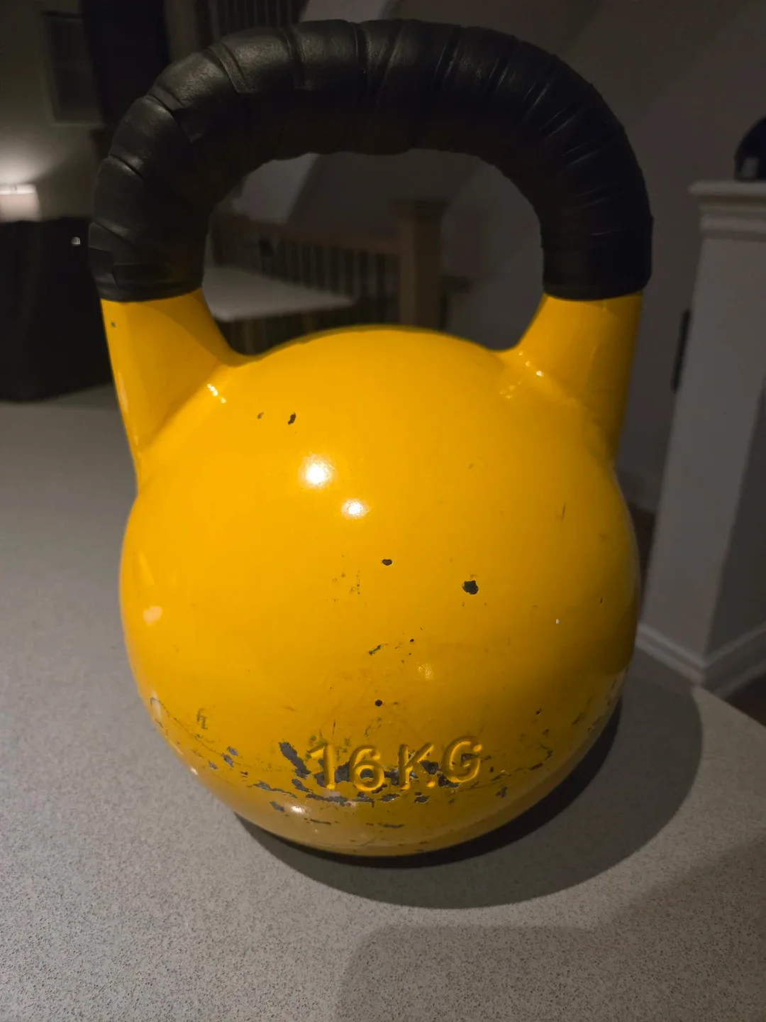 Yellow 16KG Kettlebell