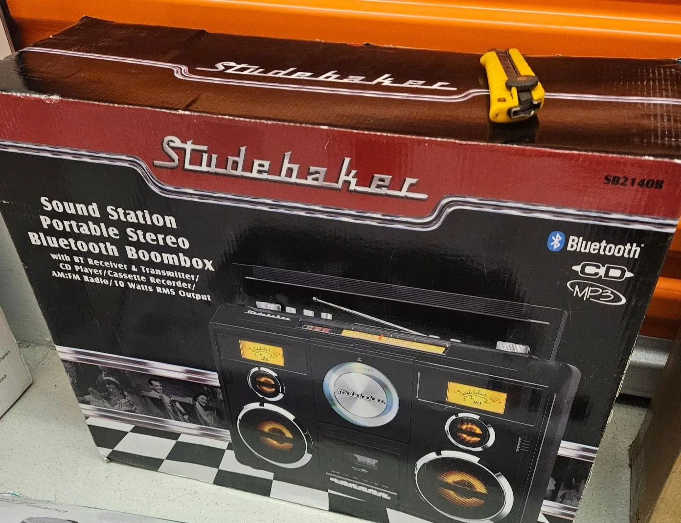 Studebaker SB2140B Bluetooth Boombox - New in Box!