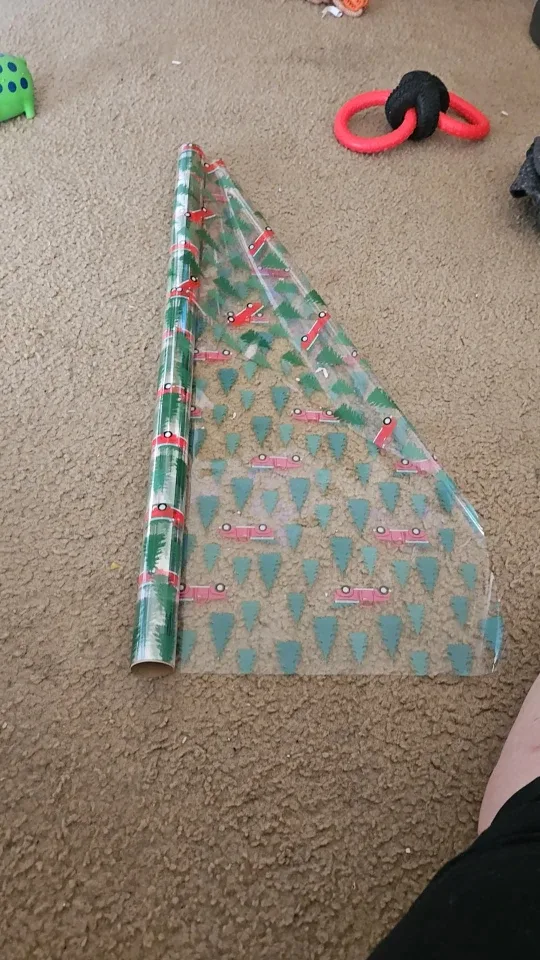 Christmas Tree & Car Wrapping Paper clear
