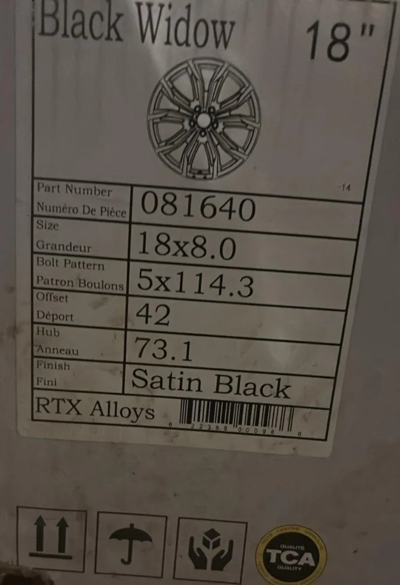 RTX Alloys Black Widow 18" Satin Black Rims image indicator(3)