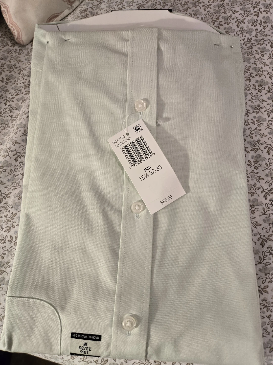New Tommy Hilfiger TH Flex Mint Dress Shirt 15½ 32/33 - photo 3