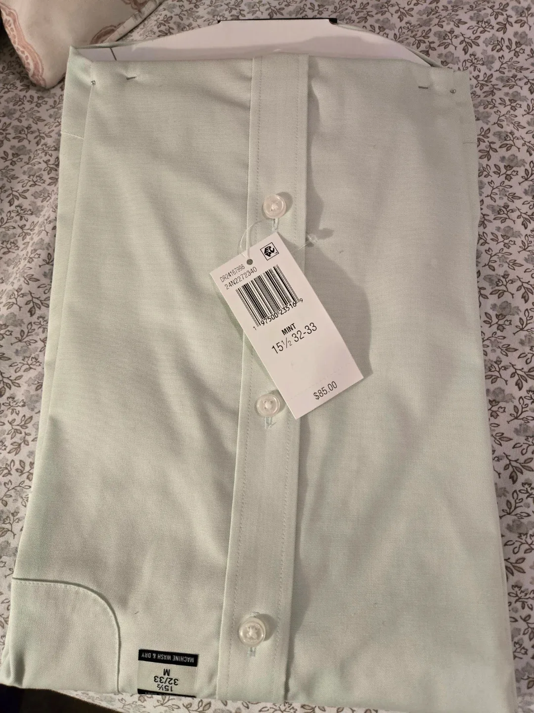 New Tommy Hilfiger TH Flex Mint Dress Shirt 15½ 32/33 image indicator(3)