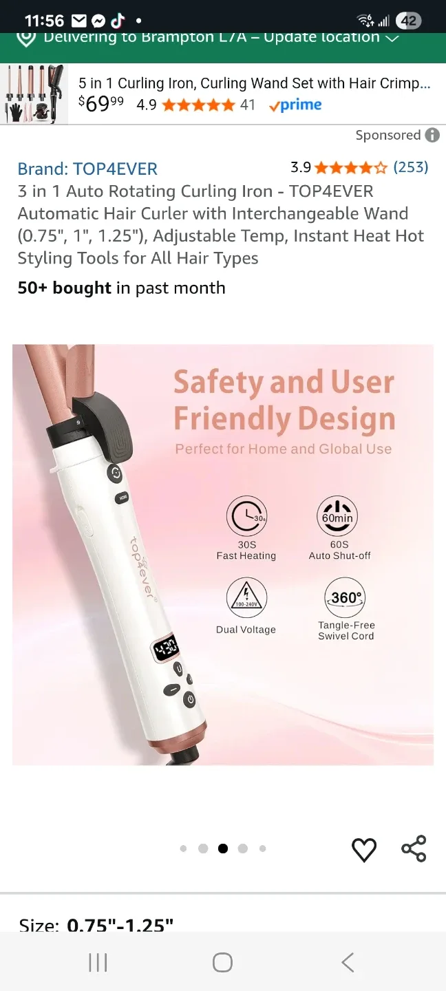 3 in 1 Auto Rotating Curling Iron image indicator(4)