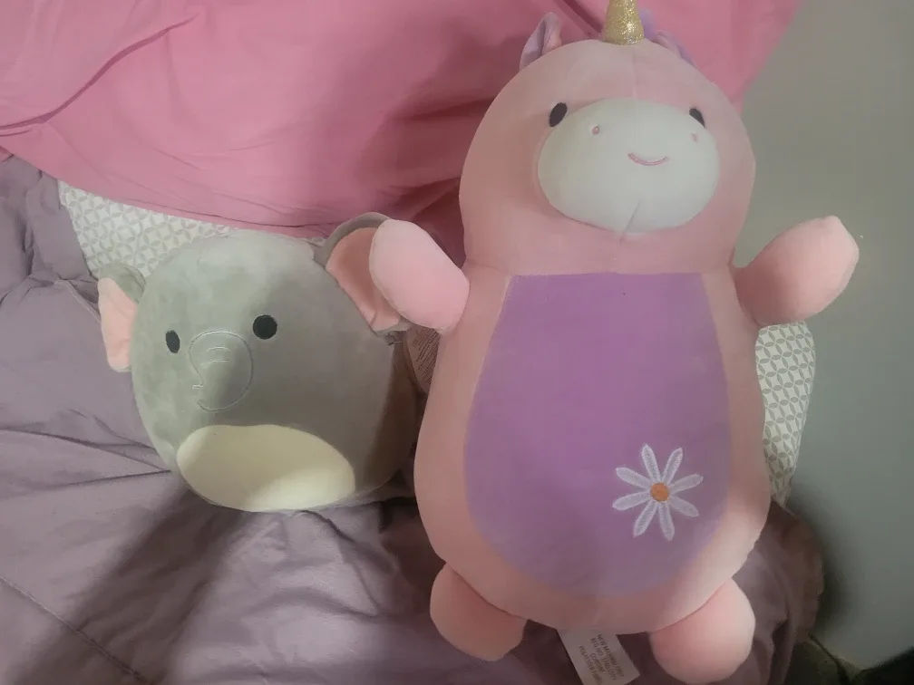 Squishmallows Plush Toy - Pink Unicorn & Grey Elephant thumbnail