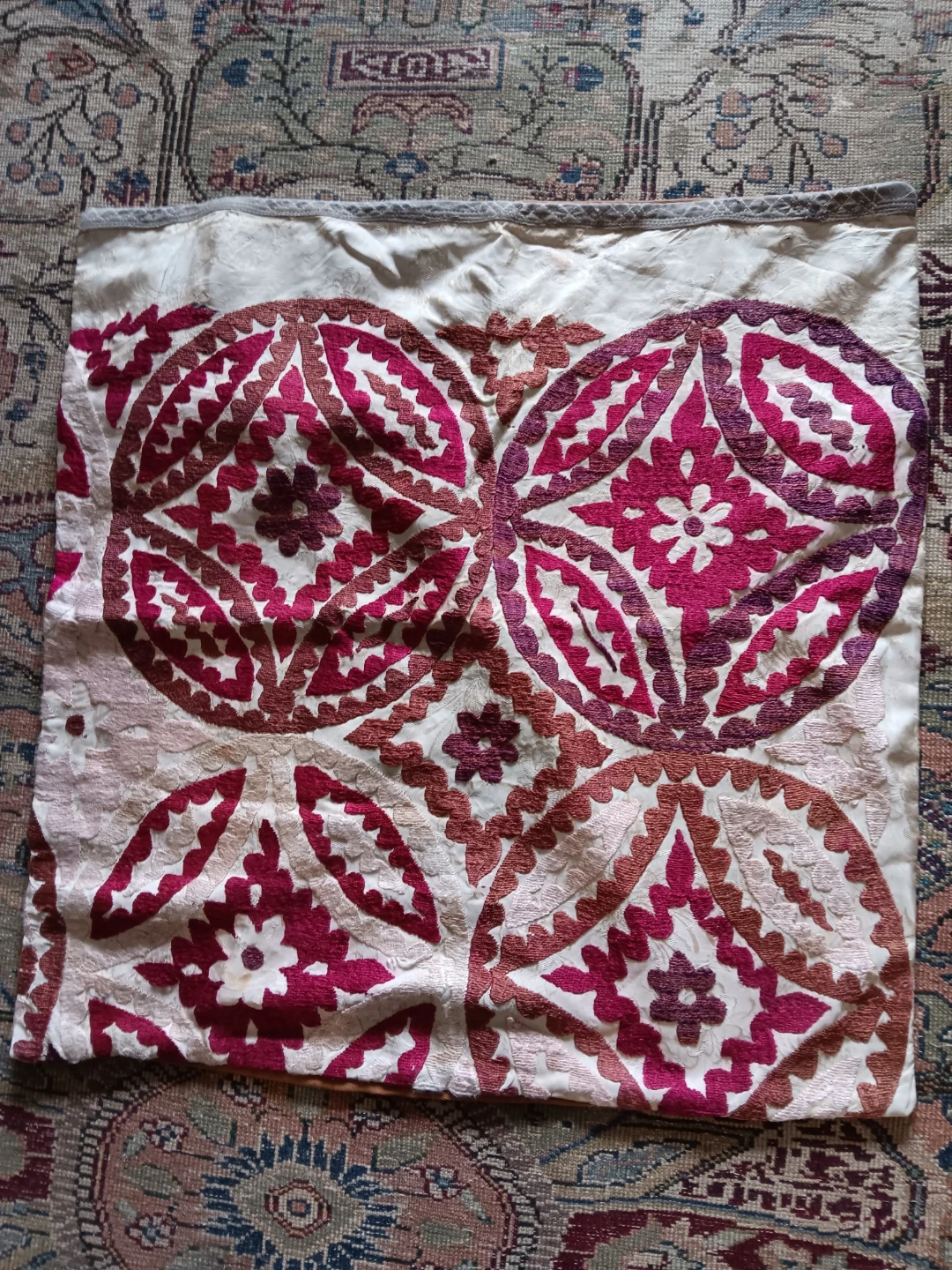 🥕 Hand Woven Wool & Cotton Pillow Made in Turkey New