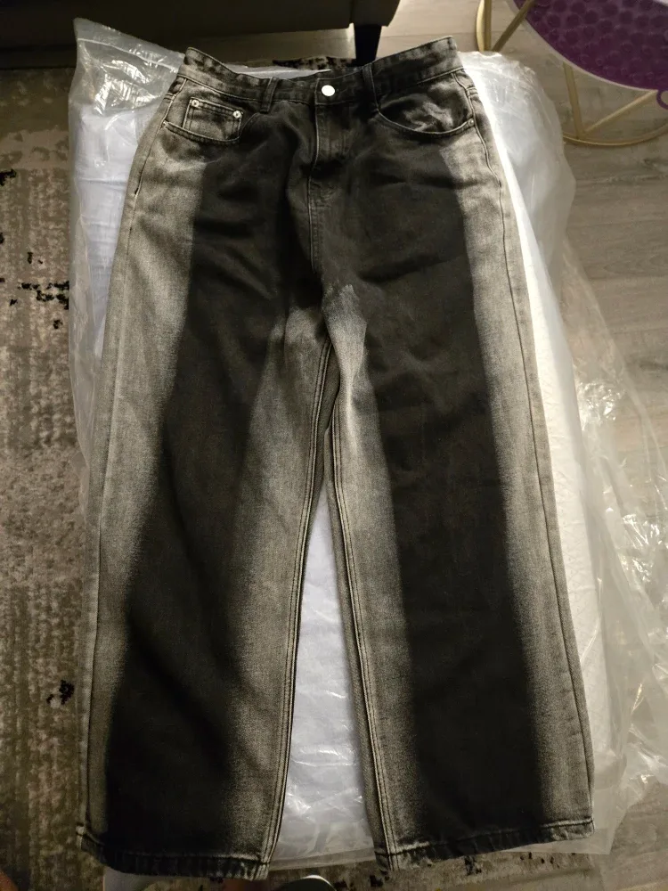 Grey Wide Leg Jeans for men