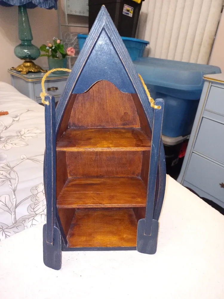 Row Boat Shelf - Folk Art