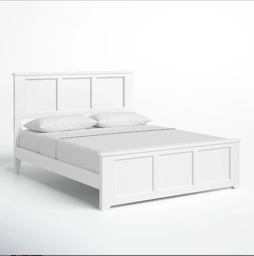 White Wood Queen Bed Frame image indicator(4)