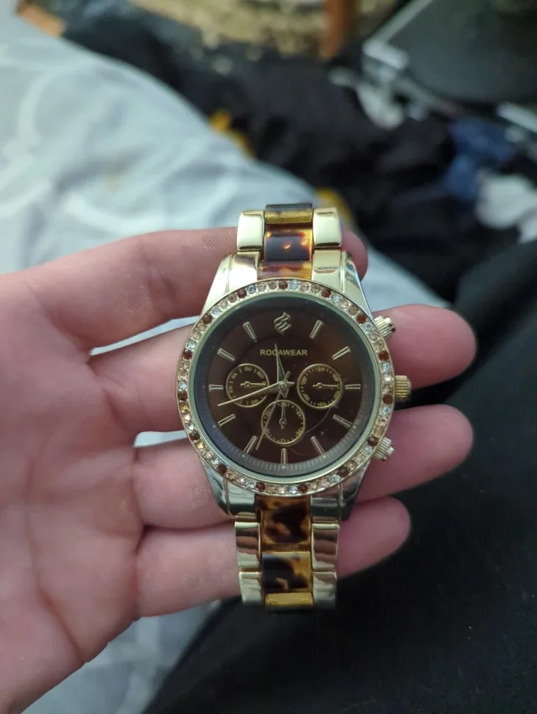 Rocawear Gold & Brown Women's Watch