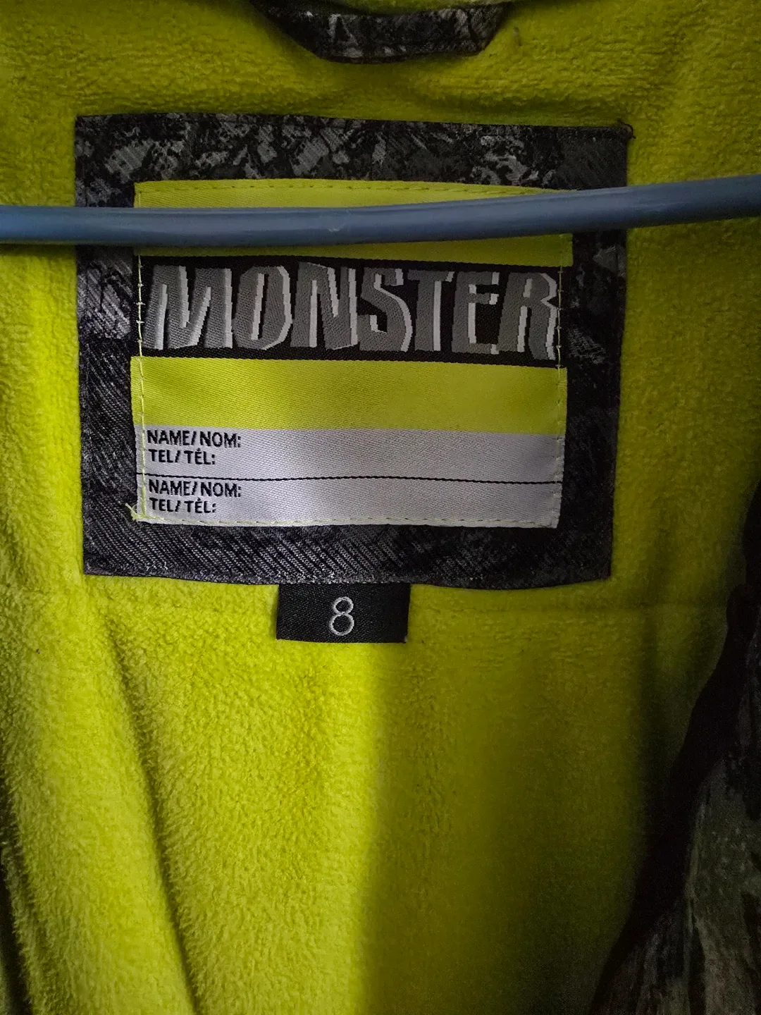 Monster Kids' Snow Jacket - Size 8