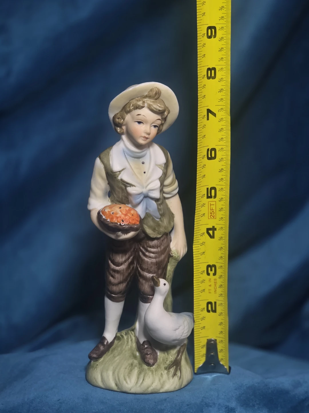 Vintage Porcelain Boy with Goose Figurine - photo 5