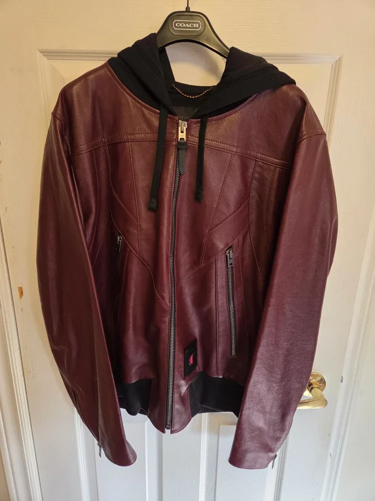 Coach x Champion Leather Jacket, Size 56