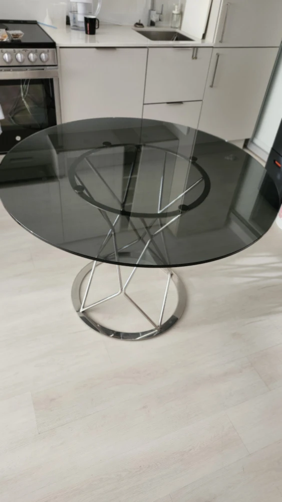 Round Glass Top Dining Table