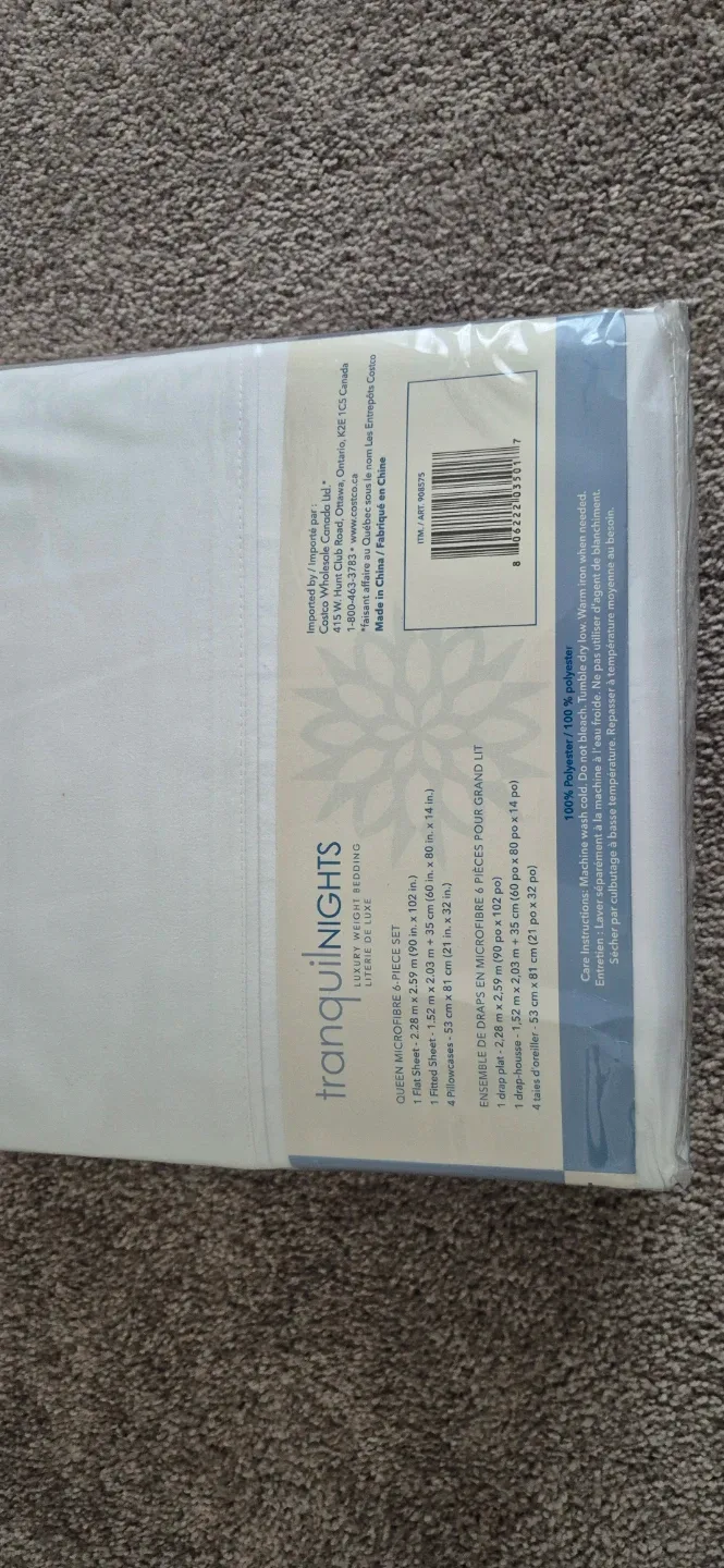 Queen Microfibre 6-Piece Sheet Set - NEW from Costco image indicator(2)