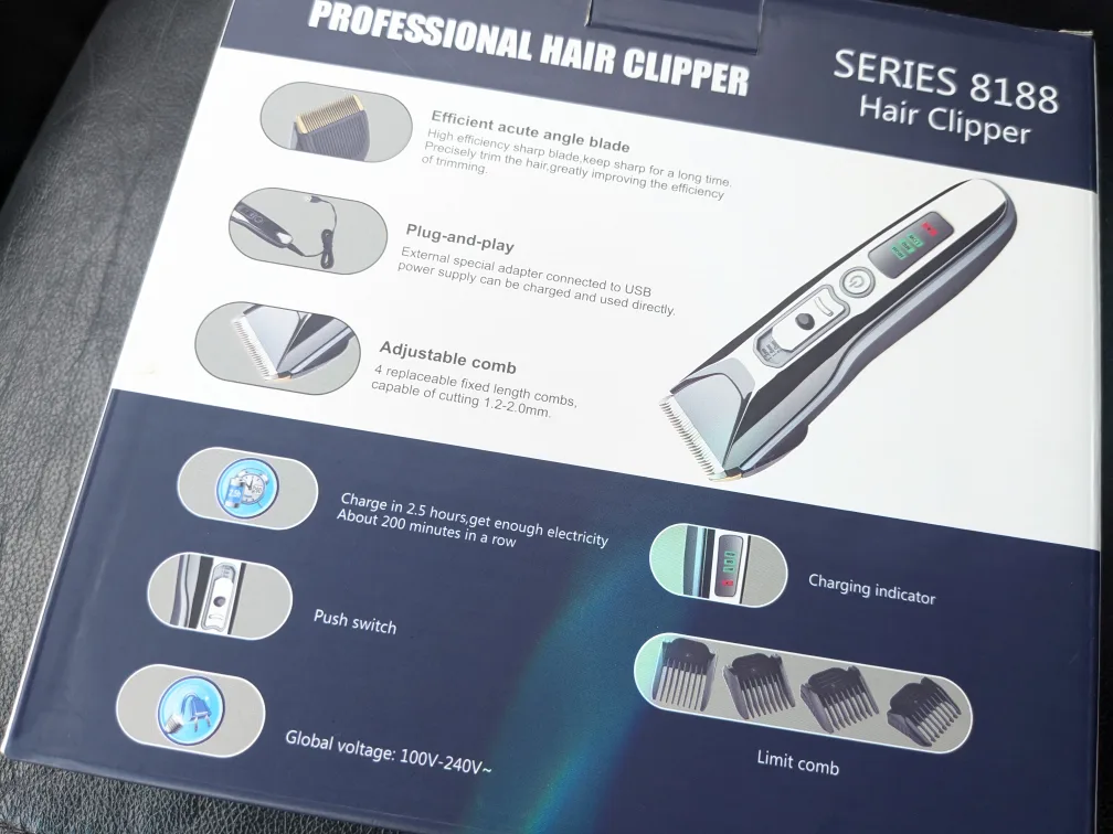 PROFESSIONAL USB -RECHARGEABLE Hair Clipper image indicator(3)