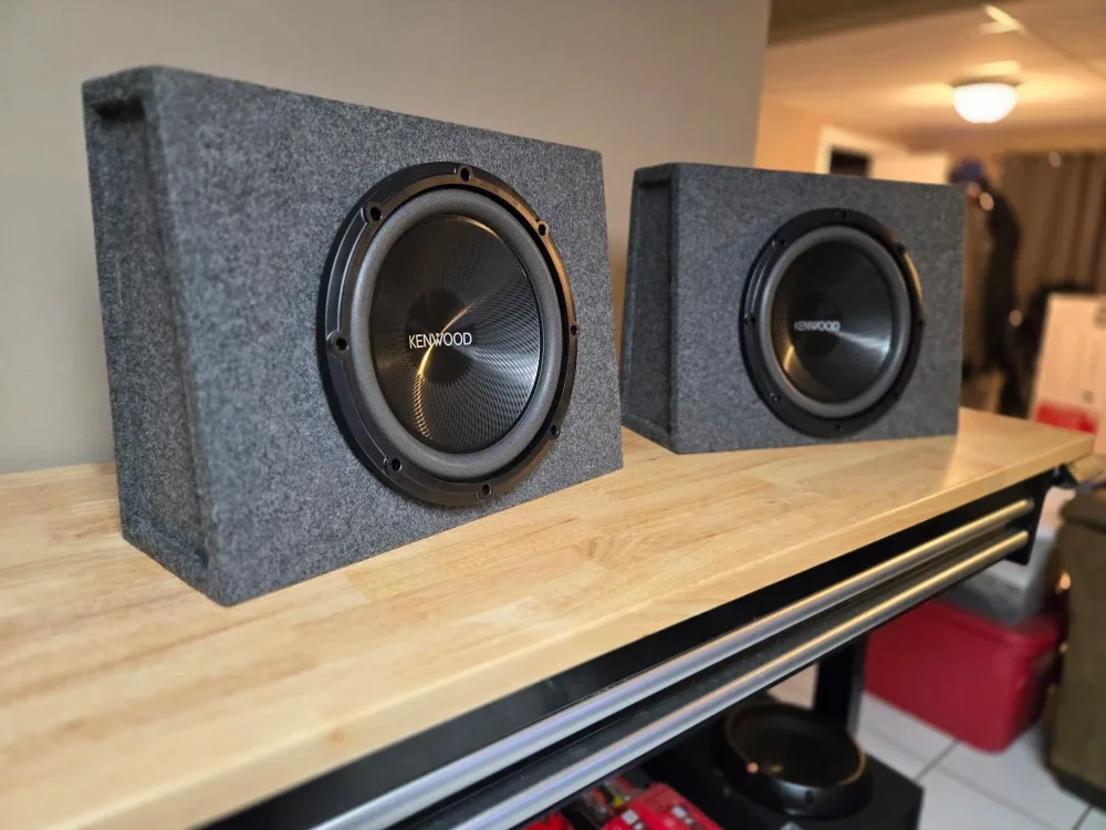 12” Kenwood subwoofes with Slim Sealed Enclosures