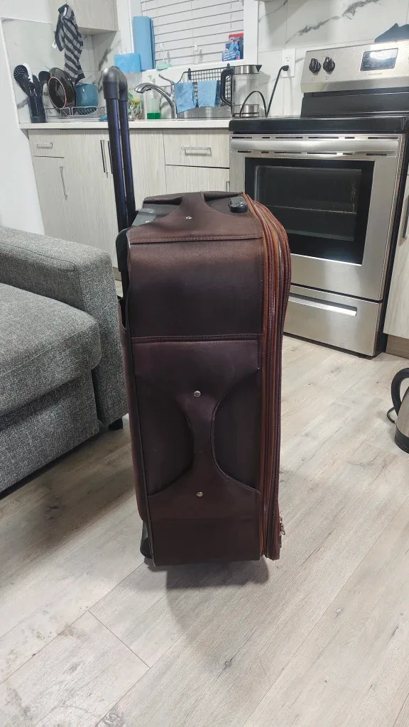 Brown and Black Rolling Check in Suitcase - Approx. 30 inches image indicator(9)