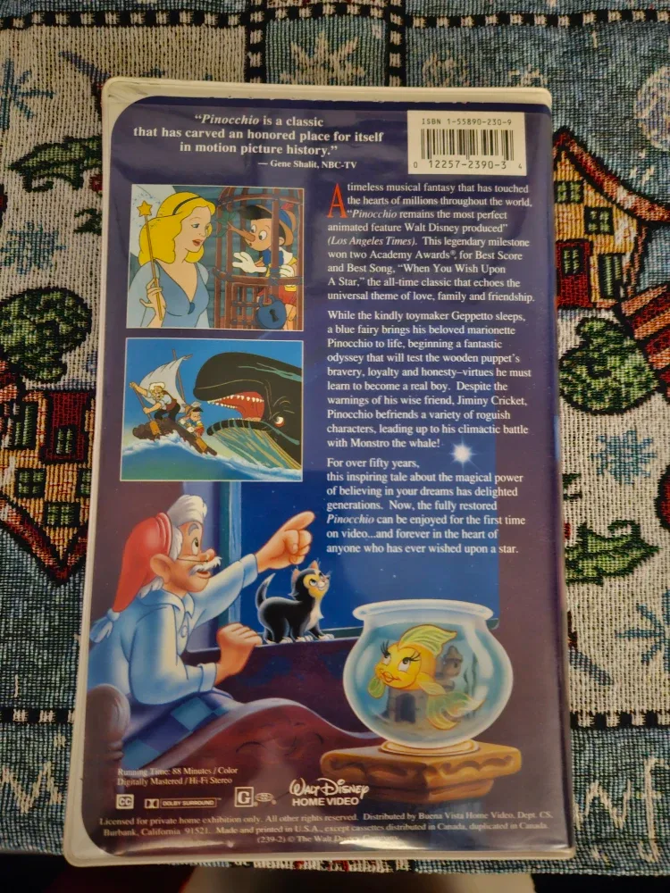 Walt Disney's Pinocchio VHS Tape image indicator(2)
