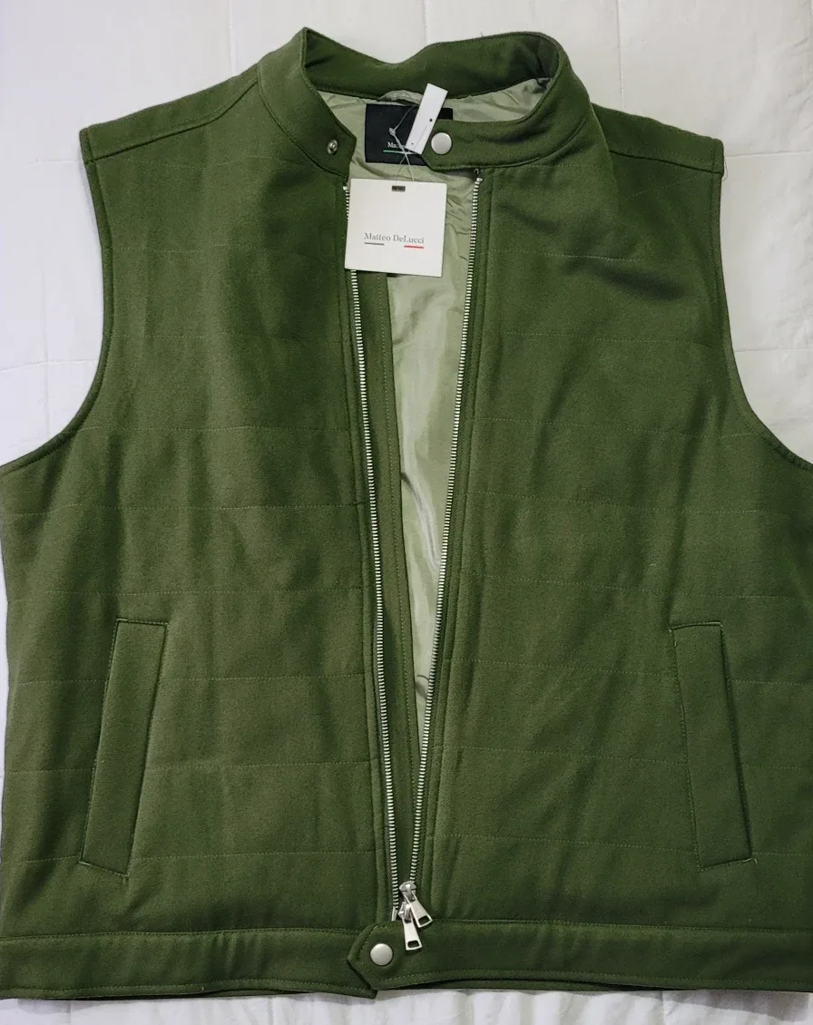 Matteo Delucchi Green Vest - Size M (NWT)