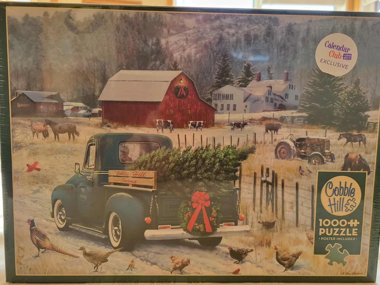 NEW Cobble Hill 1000+ Piece Puzzle - Christmas on the Farm image indicator(3)