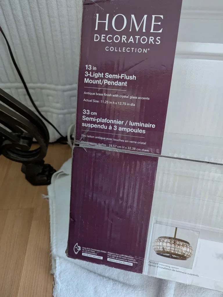 Home Decorators Collection 3-Light Semi-Flush Mount image indicator(3)