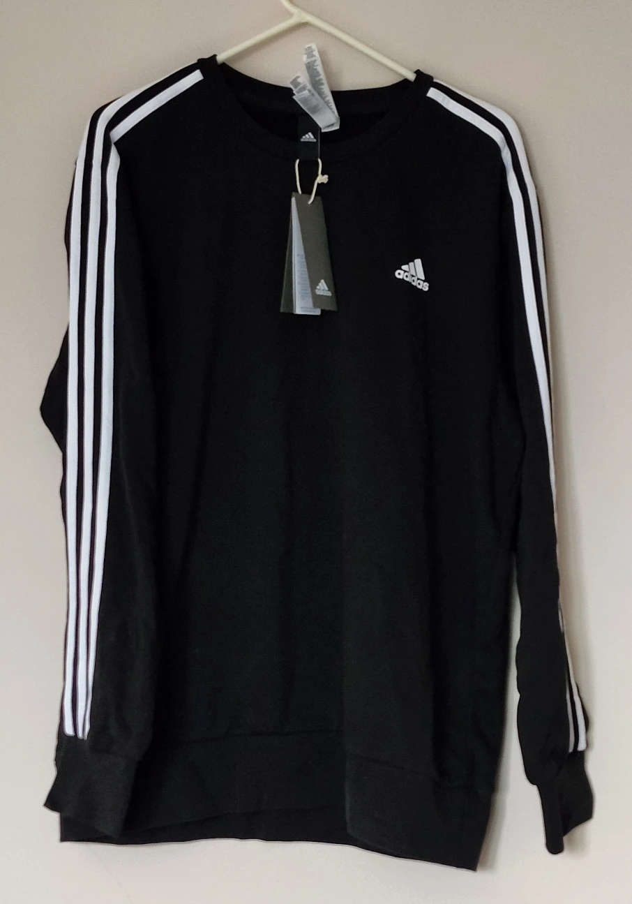 New Adidas Black XL Crewneck Sweatshirt - photo 2