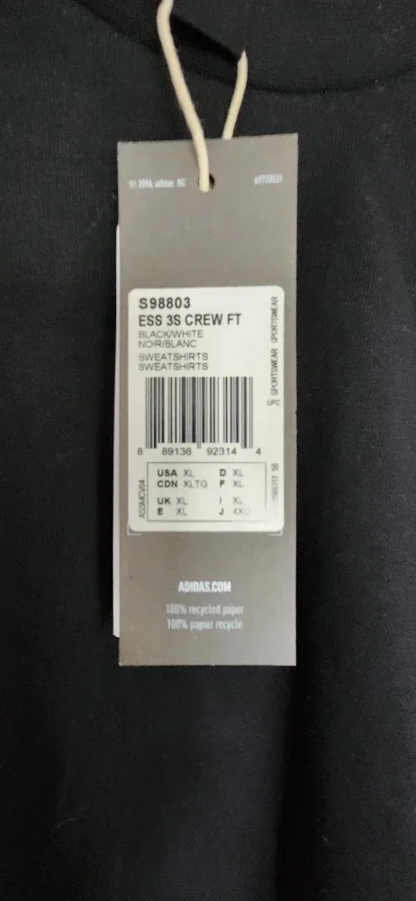 New Adidas Black XL Crewneck Sweatshirt image indicator(7)